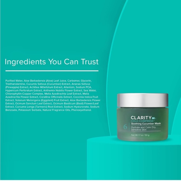 CLARITY RX Cold Compress Soothing Cucumber Mask *NEW* - Picture 7 of 7